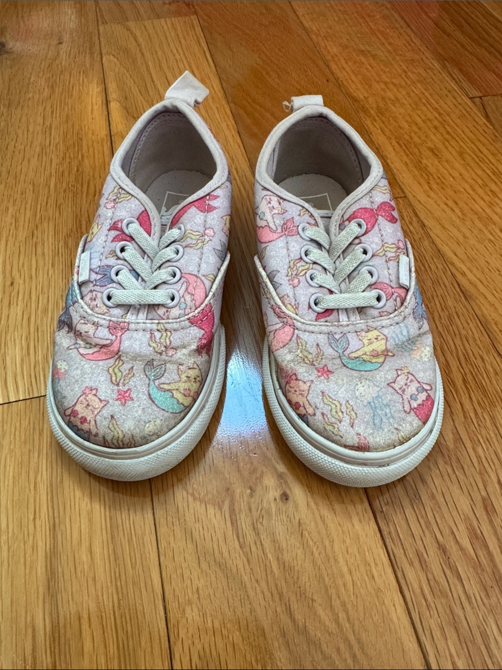 VANS TODDLER SLIP ON SNEAKERS KITTY MERMAIDS SIZE 8.5